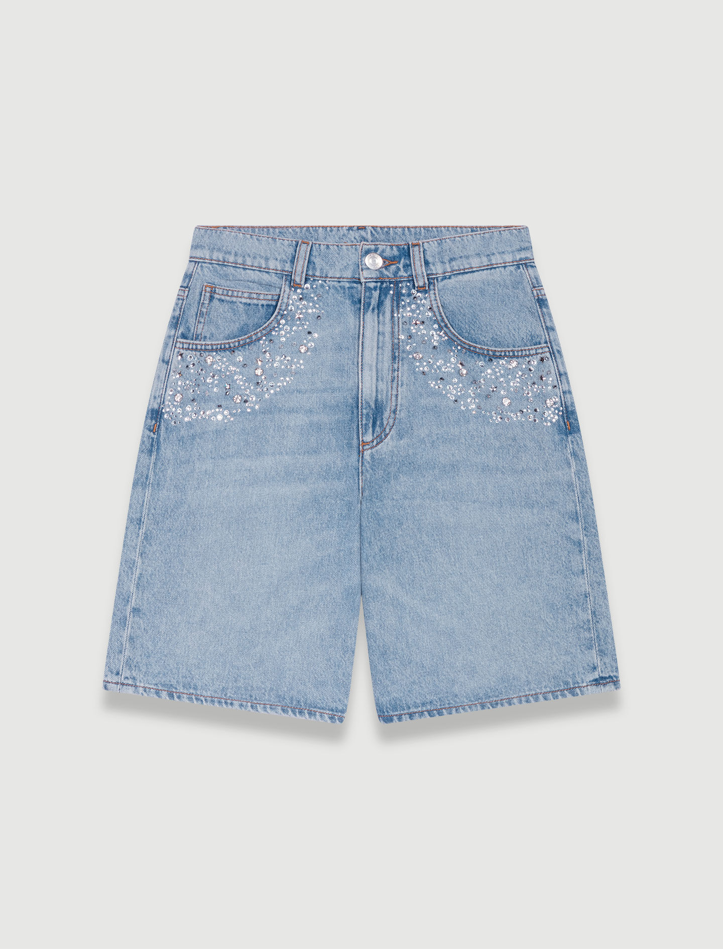 Embellished denim shorts in blue - Gucci | Mytheresa