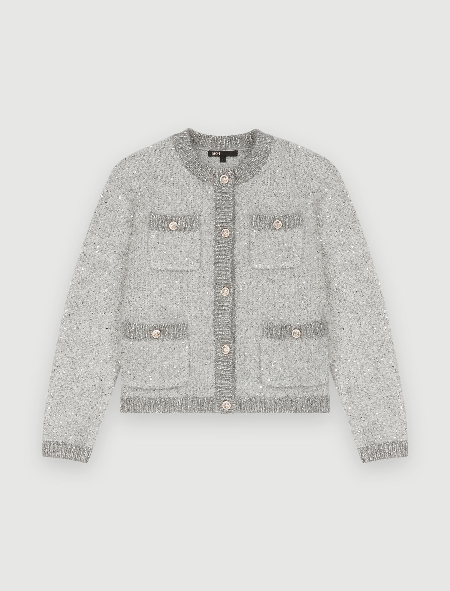 maje lurex cardigan