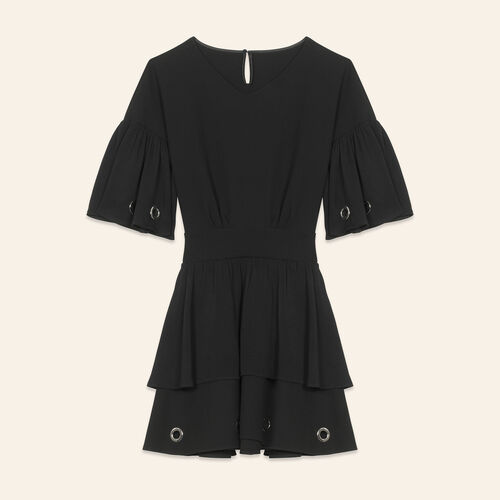 ROTERY Flowing dress with eyelets - Dresses - Maje.com