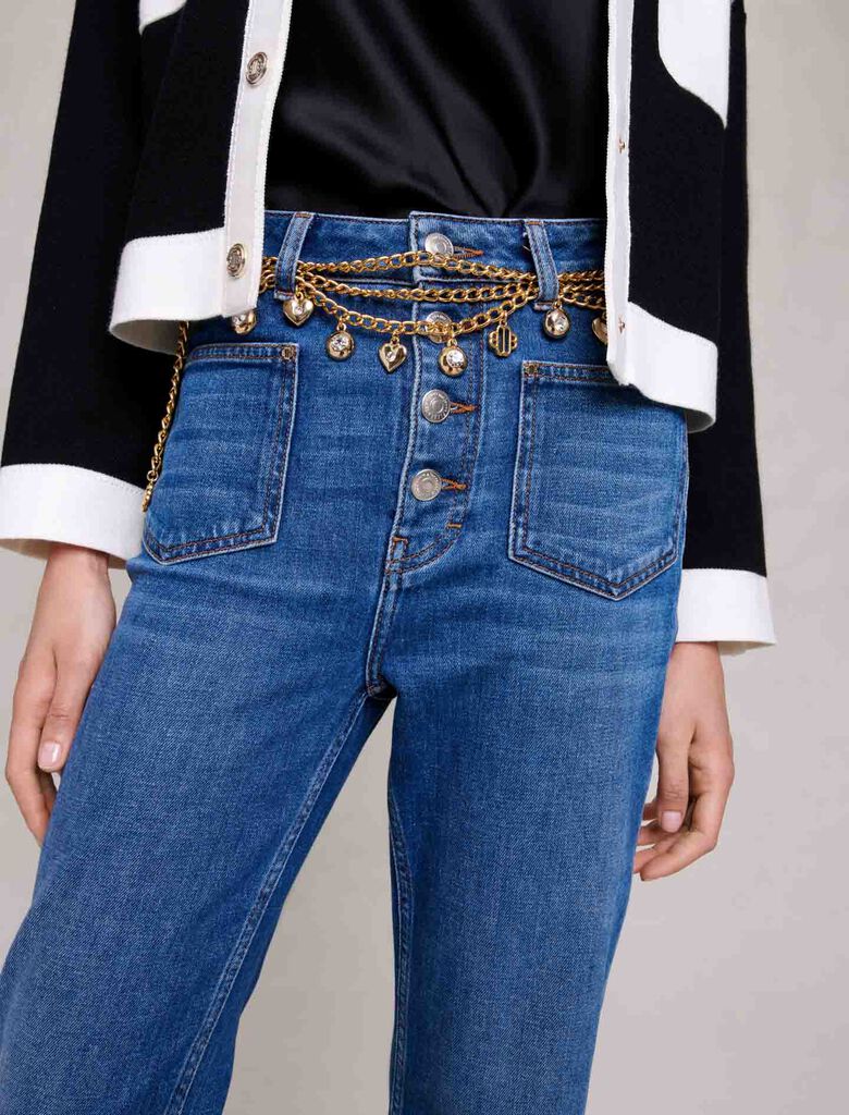 121PASSION Double-pocket jeans with a slight flare - Pants & Jeans -  Maje.com