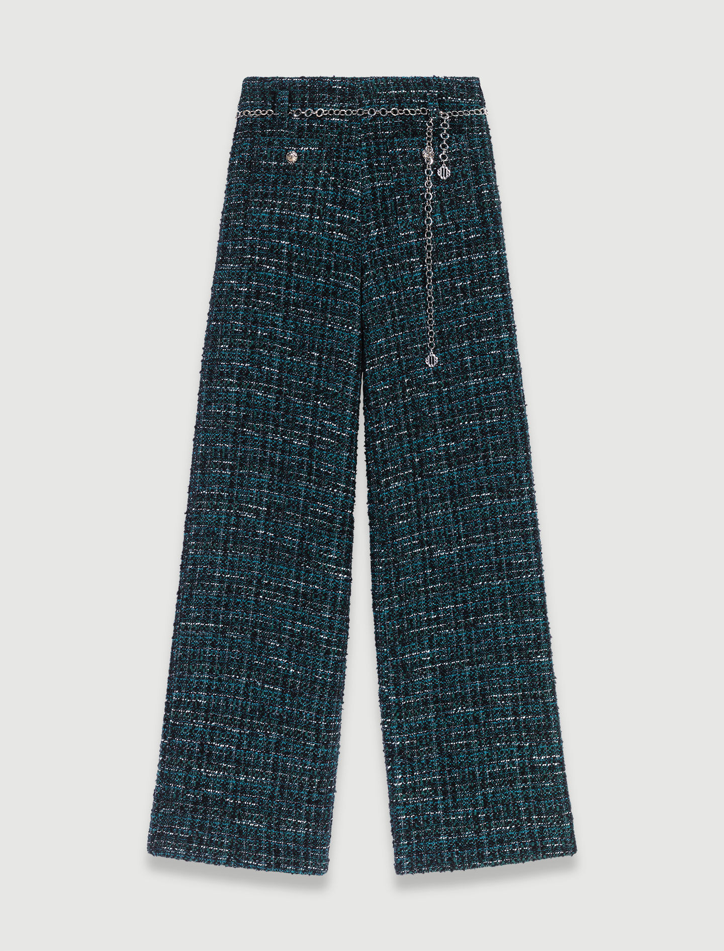 123PIZELDA Wide-leg tweed trousers - Friends & Family - Maje.com