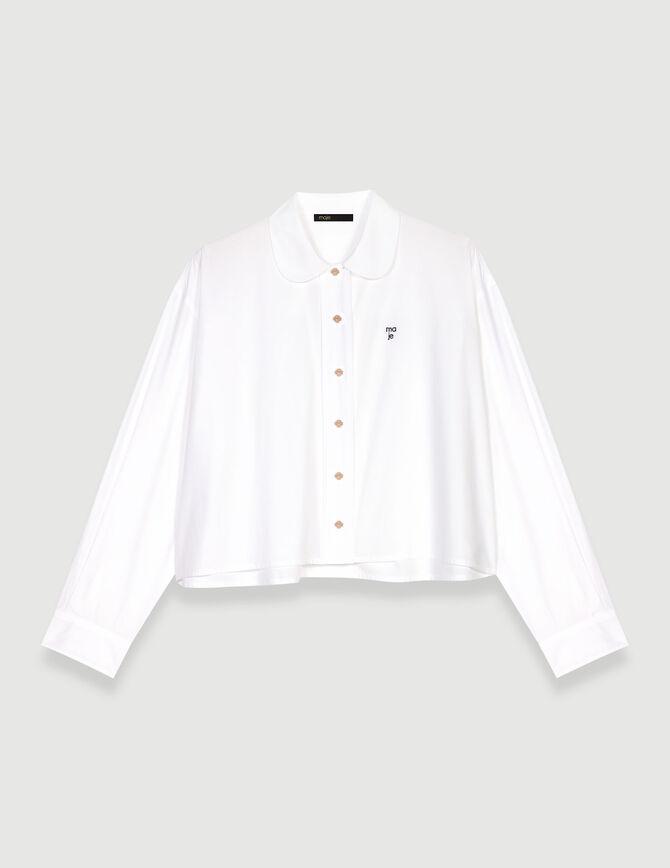 123CIBLANCA Satin tie-front shirt - Tops & Shirts - Maje.com