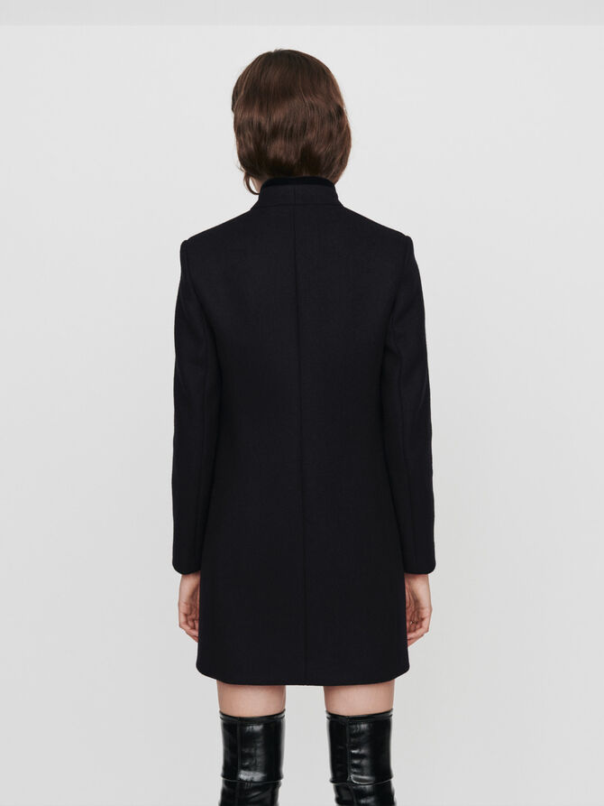 119GALAR Wool and velvet coat - Coats & Jackets - Maje.com