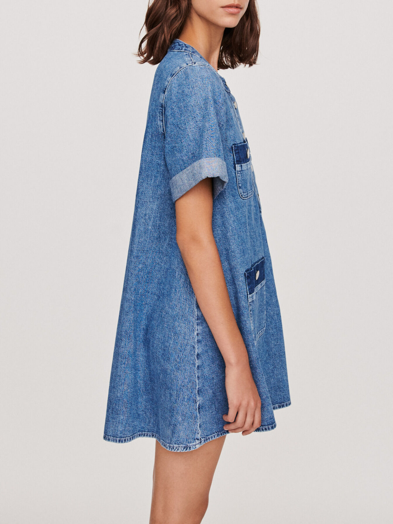 short sleeve jean dress