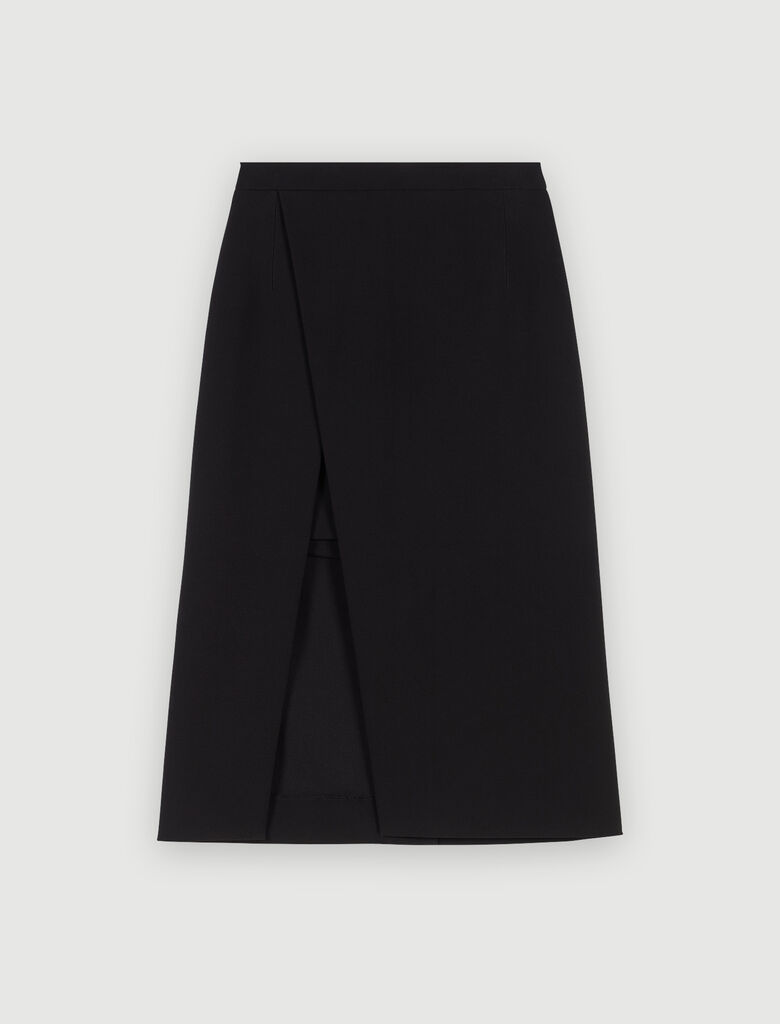 119JEANNE Calf-length split pencil skirt - Skirts & Shorts - Maje.com