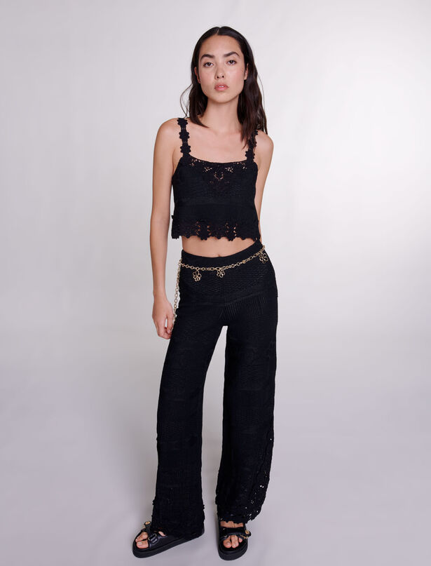 123PAISERANE Lace leggings - Pants & Jeans - Maje.com