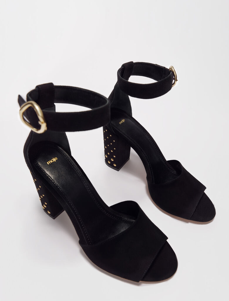 M&S Womens Suede Crossover Ankle Strap Platform Sandals - 4 - Black, Black, £49.50