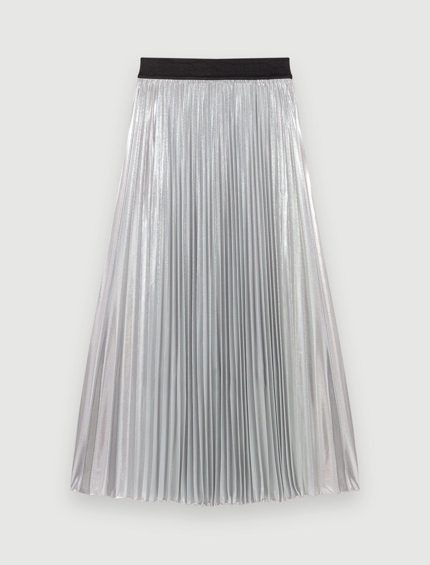 223JONAELY Silver pleated skirt - Skirts & Shorts - Maje.com