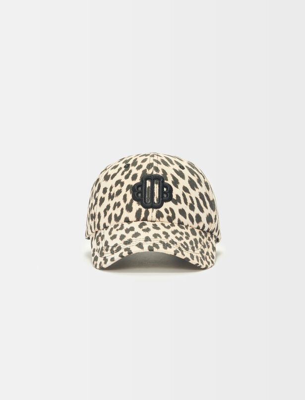 마쥬 마쥬 Maje Clover leopard-print baseball hat,Light Leopard