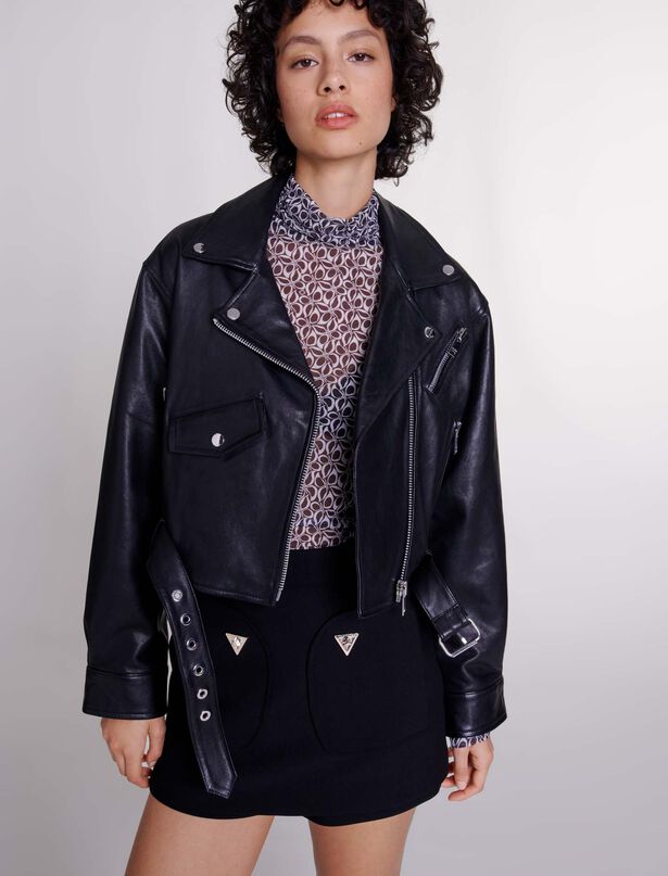 Women\'s Leather Jackets - Elegant & Trendy | Maje
