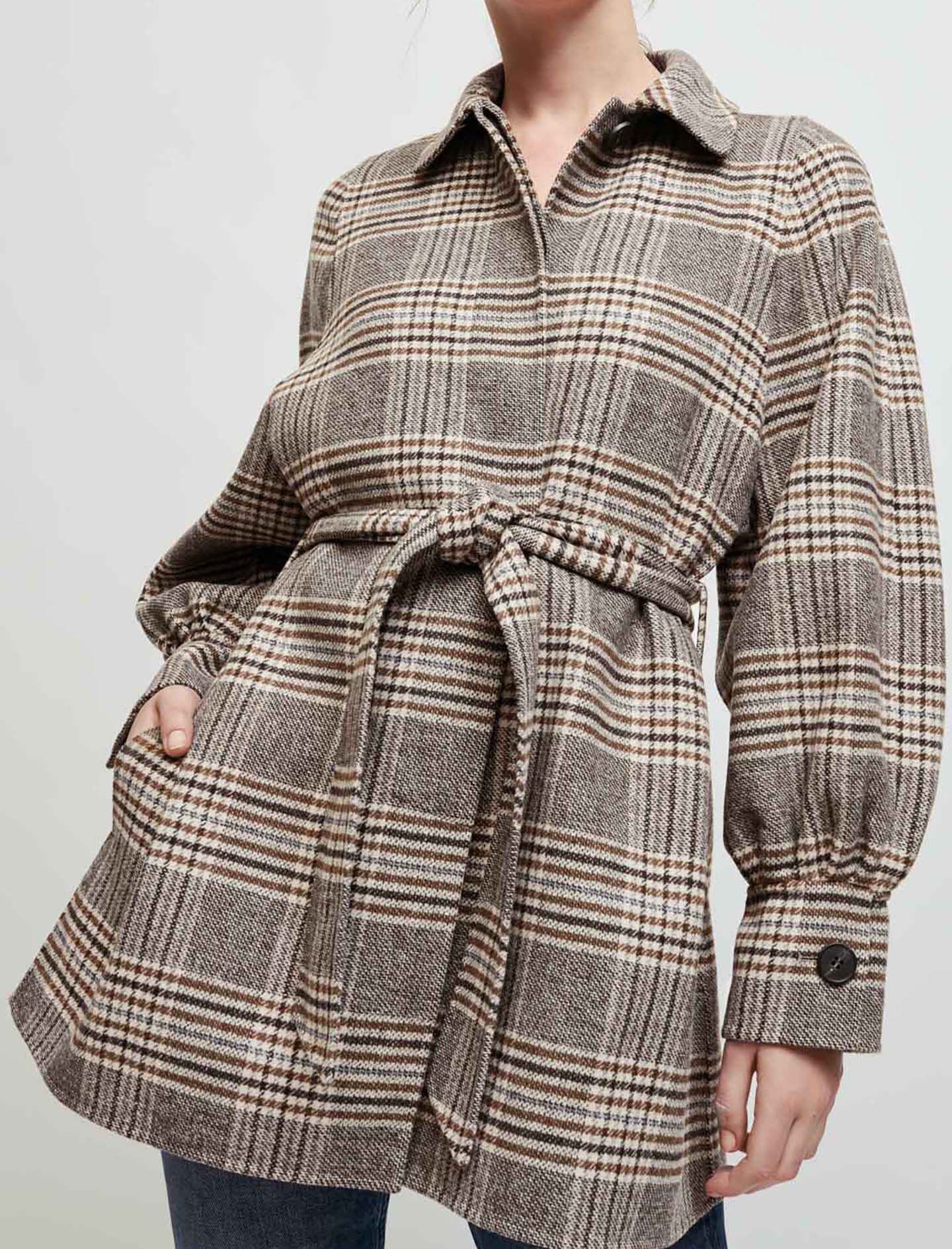 121GALICOME Checked double face coat - See All - Maje.com, double 
