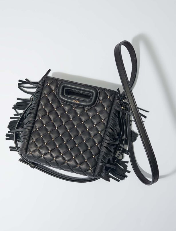 마쥬 Maje Studded M quilted leather mini bag