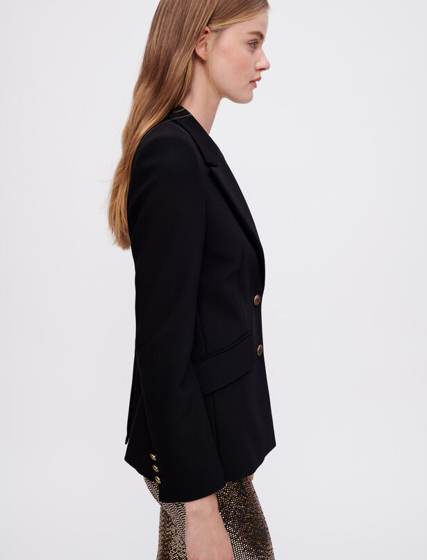 마쥬 수트 재킷 MAJE Fitted suit jacket,Black