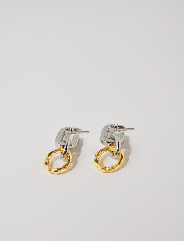 마쥬 Maje Hoop earrings,Silver/Gold