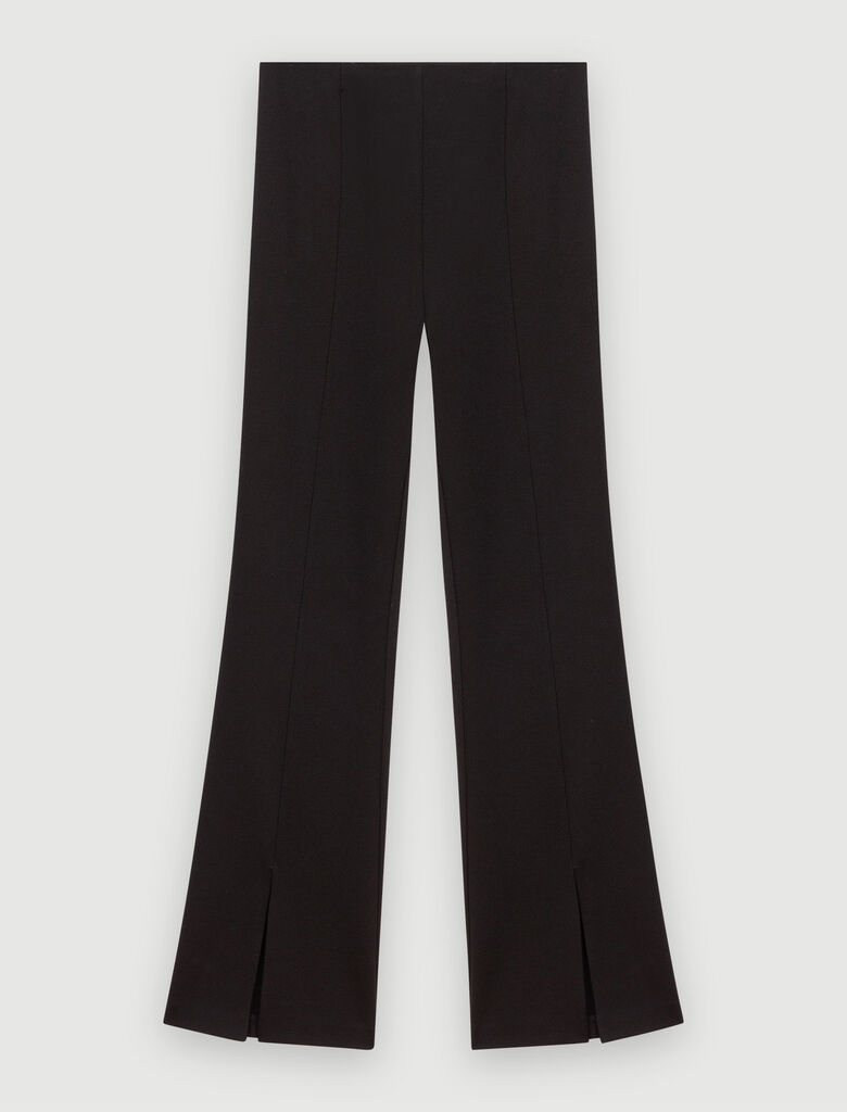 122POMELO Black slim-fit trousers with slits - Pants & Jeans