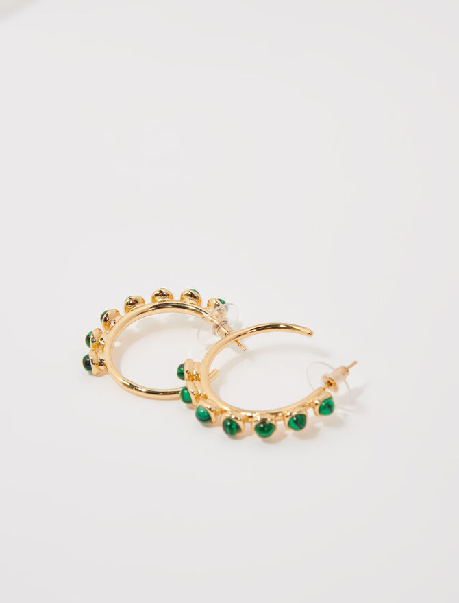 Maje gem-embellishment Hoop Earrings - Gold