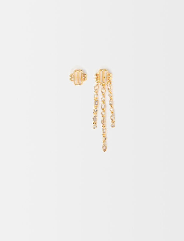 마쥬 마쥬 Maje Asymmetric Clover earrings,Gold