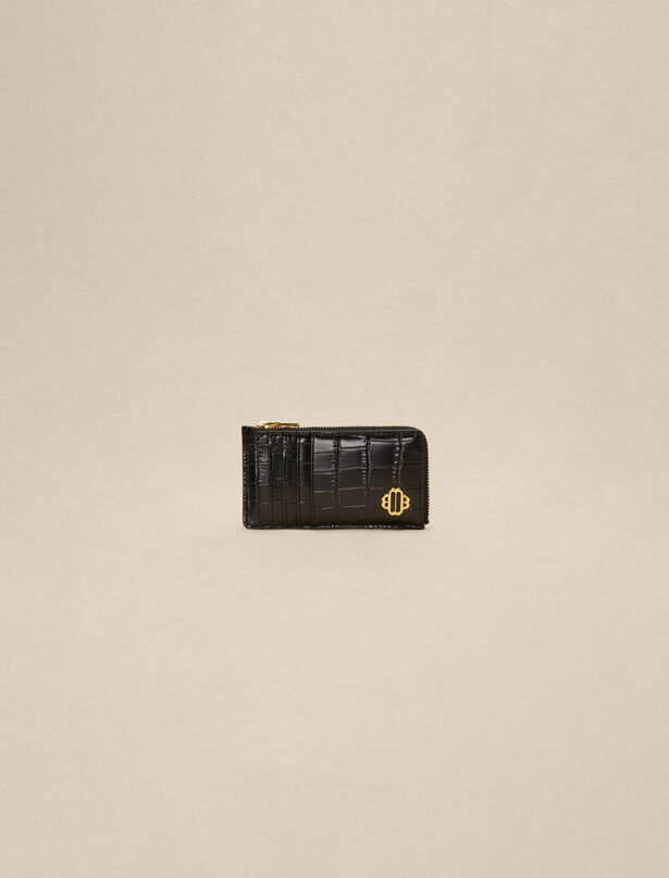 마쥬 Maje Leather card holder,Black