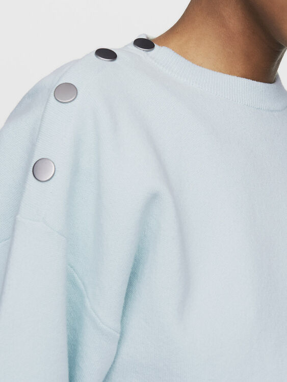 Shoulder-button sweater : Sweaters color Ecru