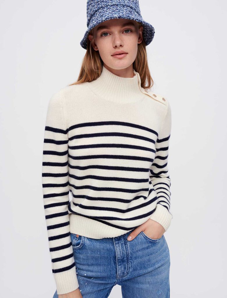 119MONTSI Cashmere sailor-style sweater - Sweaters & Cardigans - Maje.com