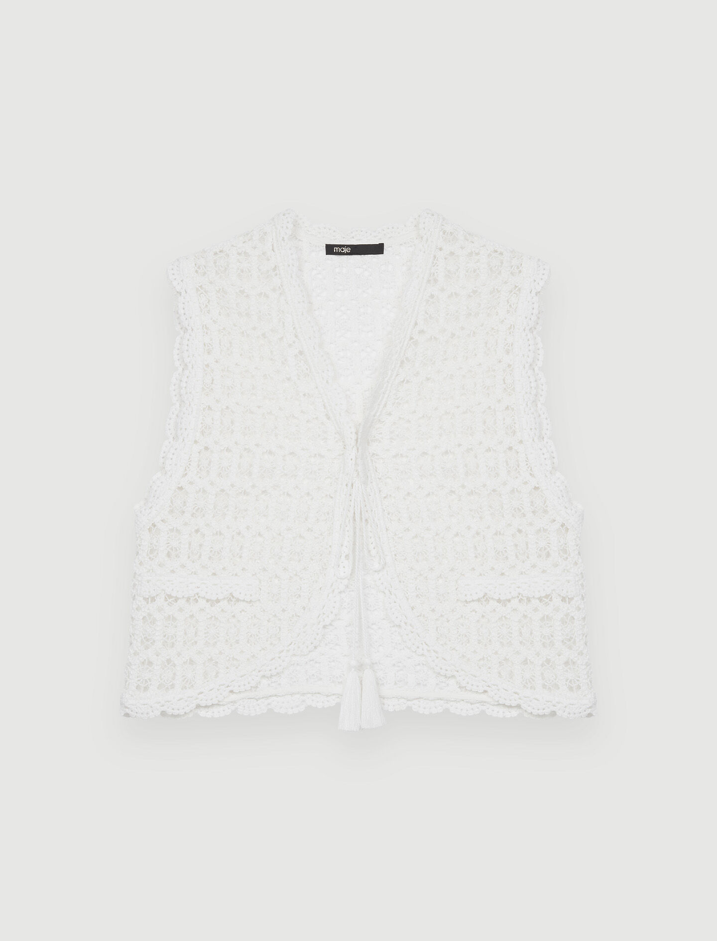 White hotsell sleeveless jacket