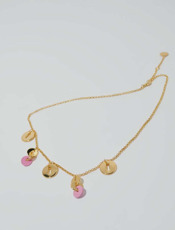 Maje Pendant chain necklace,Gold
