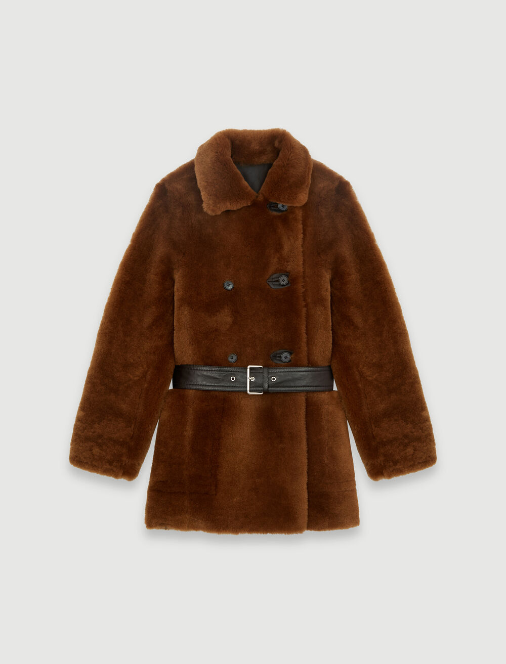 119GABAN Canadian-style reversible shearling - Coats & Jackets - Maje.com