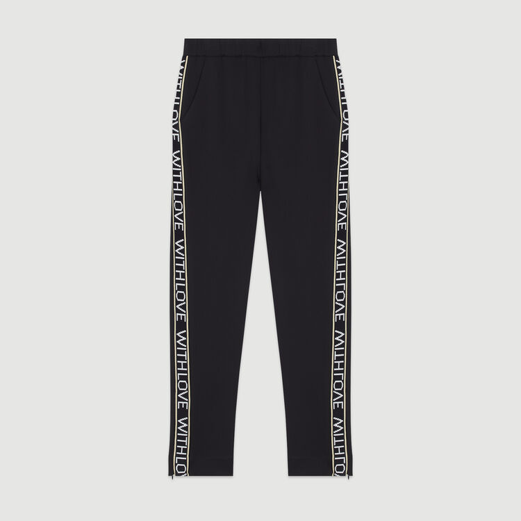 Jogging pants with elastic waist : Pants & Jeans color Black 210