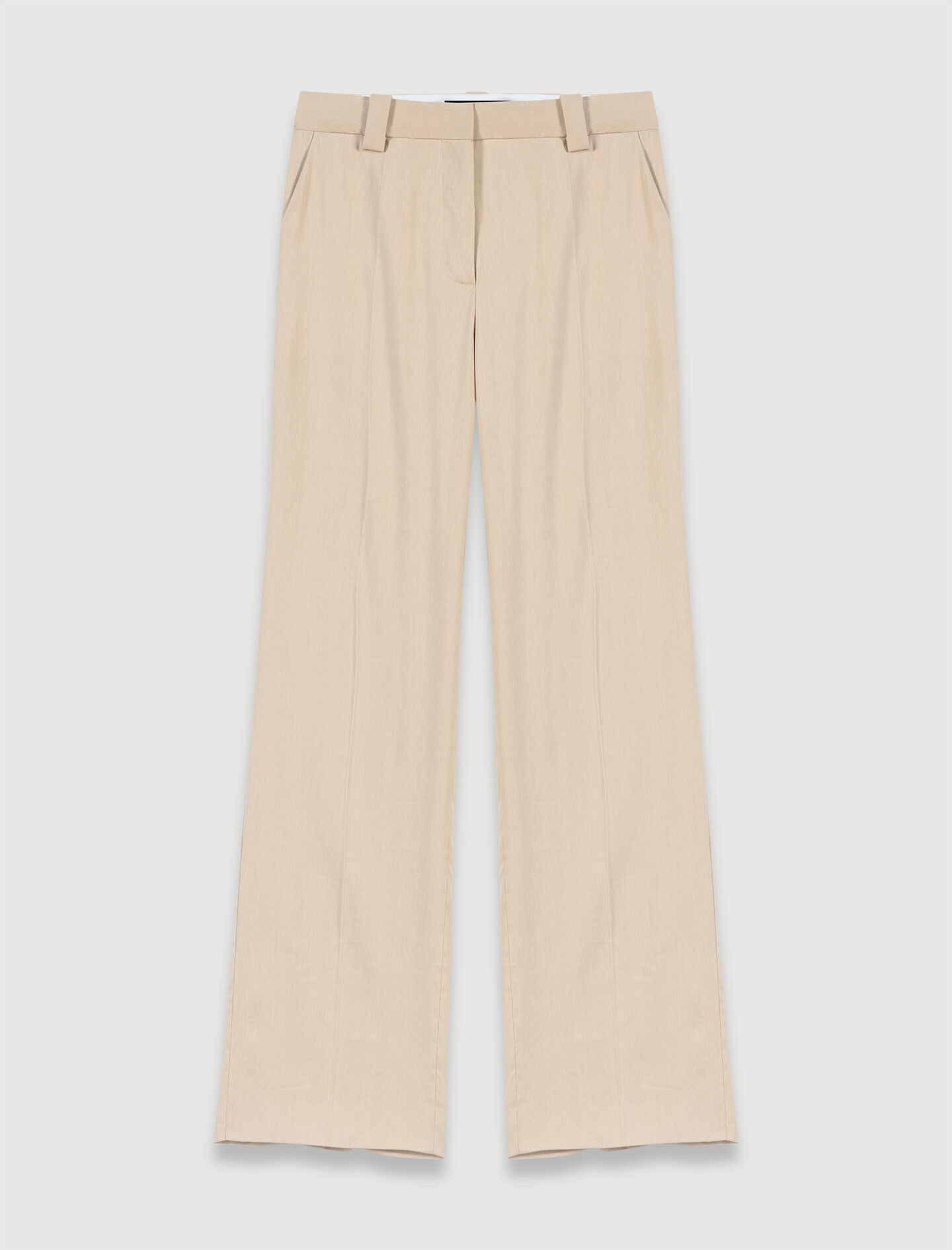 Beige vintage low waisted oversized trousers | NOVITSKA