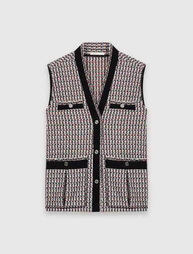 220VIVI Sleeveless lurex tweed-style jacket - Coats & Jackets - Maje.com
