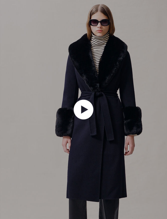 coat faux fur Double-faced 122GALAXYRA - Coats