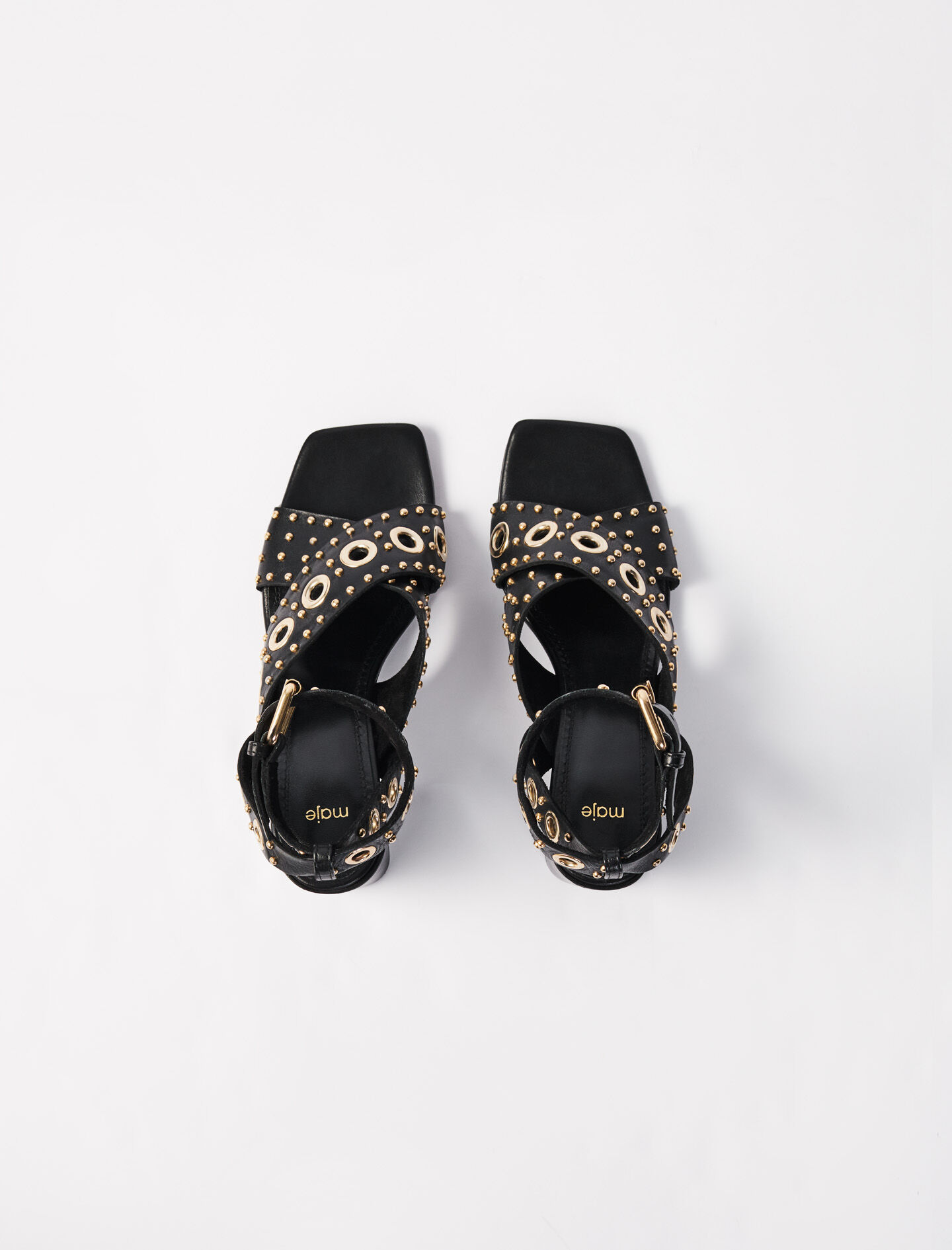 Heeled studded sandals - Shoes 