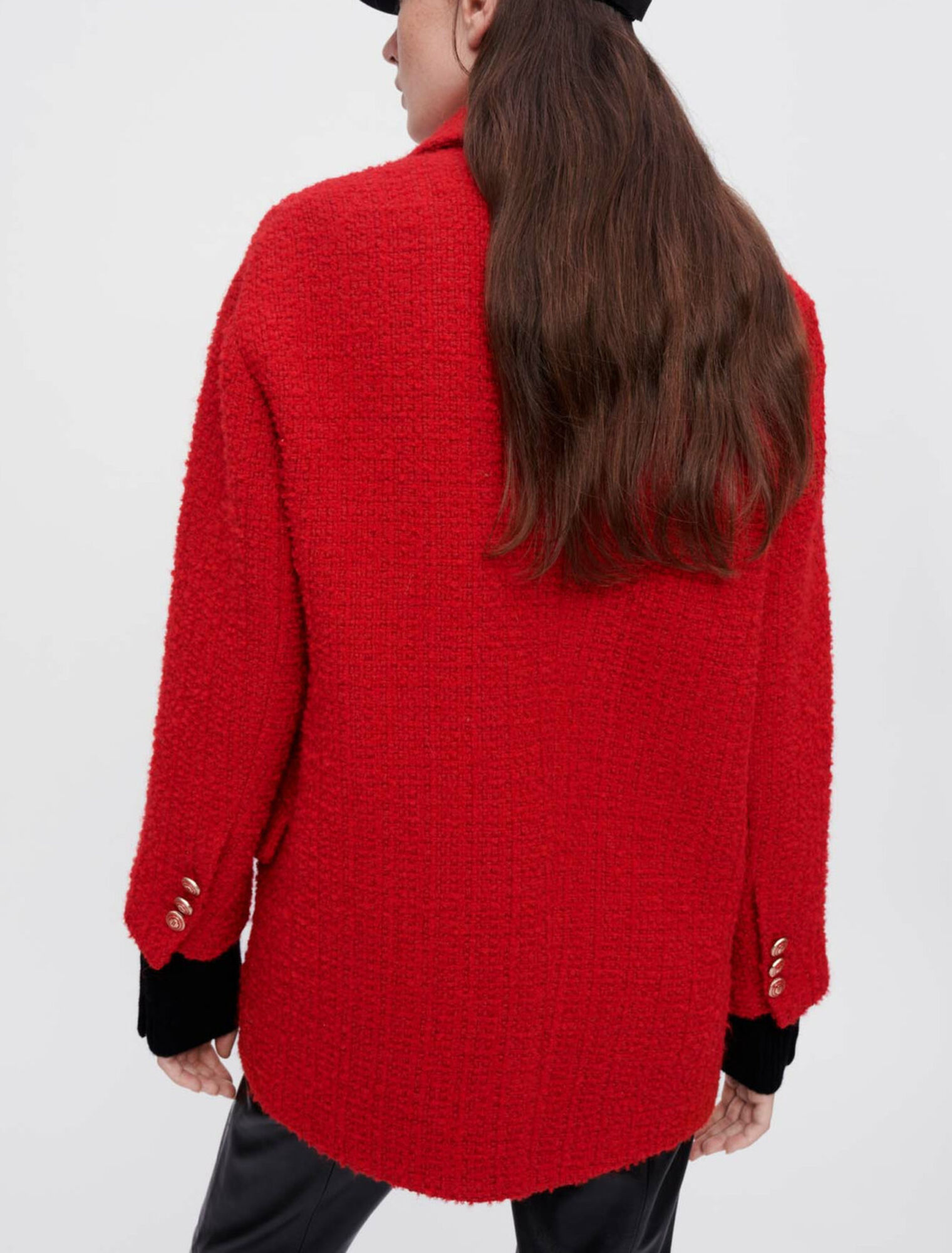 Fancy red tweed coat