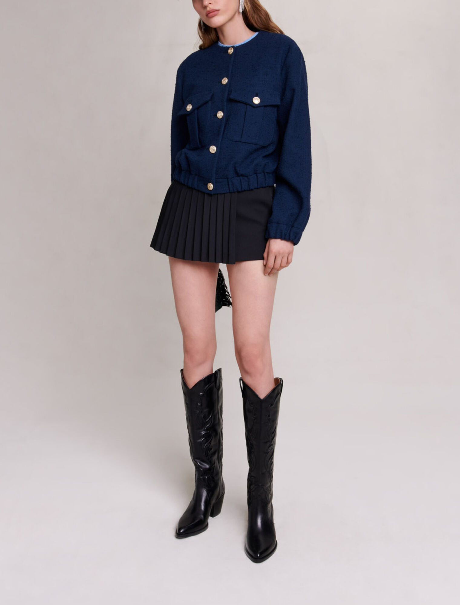 Short bomber jacket