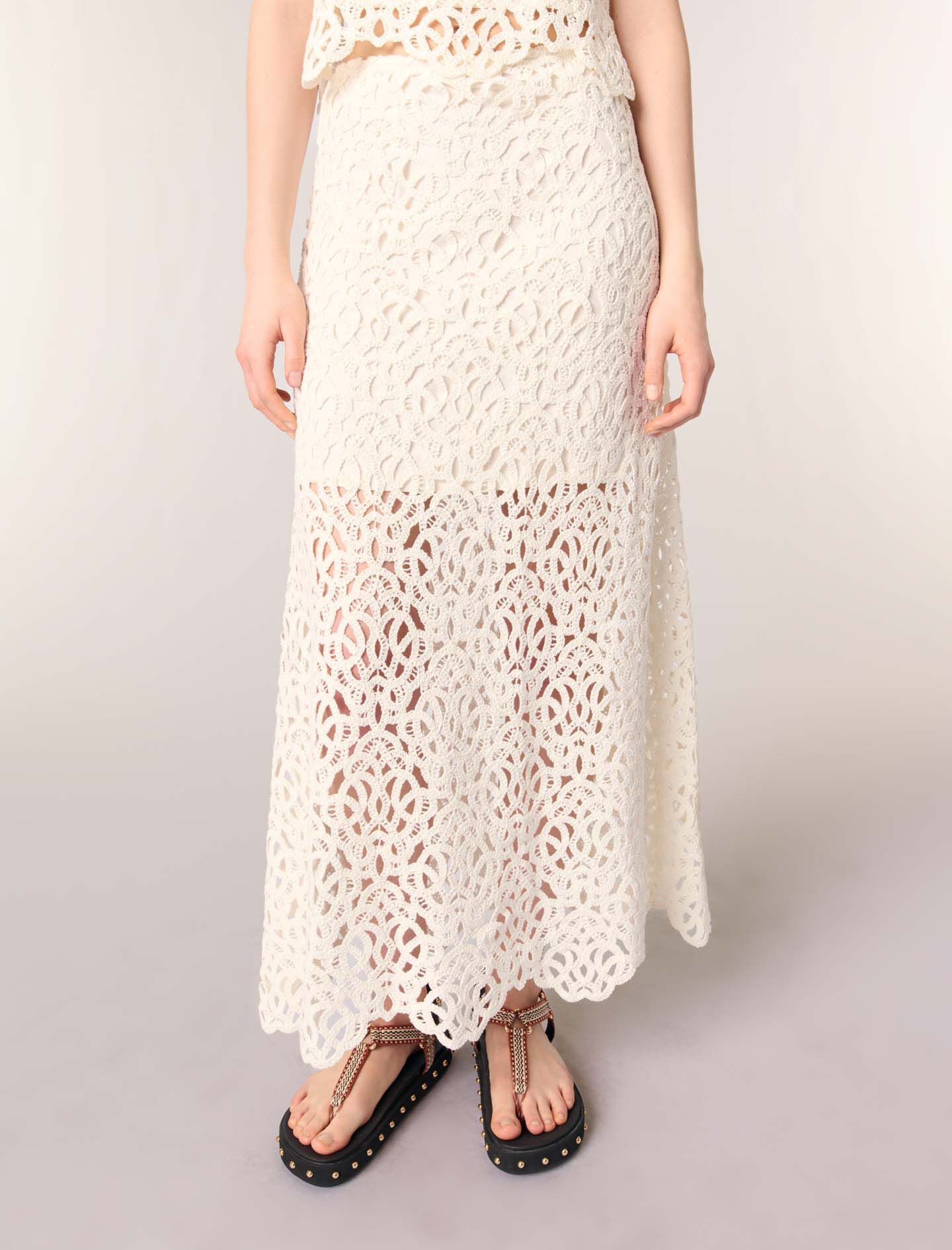 Crochet maxi skirt - Skirts | Maje
