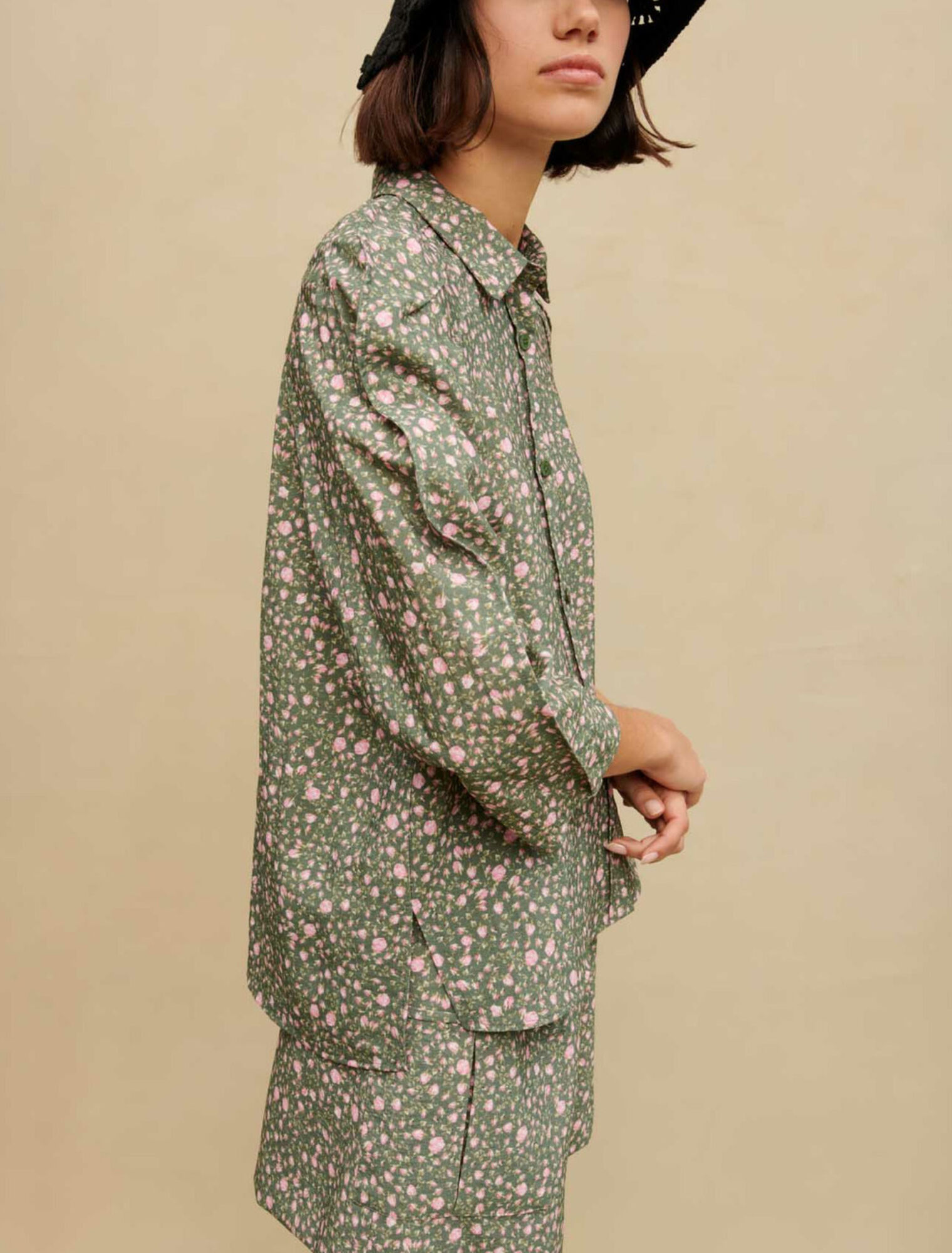 Rosebud-print shirt