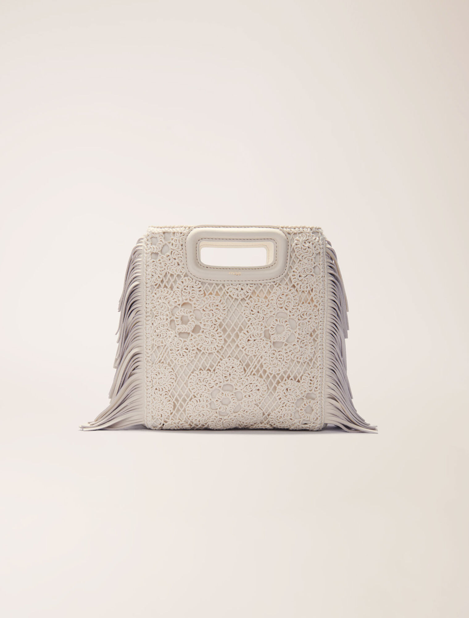 Crochet-knit M bag