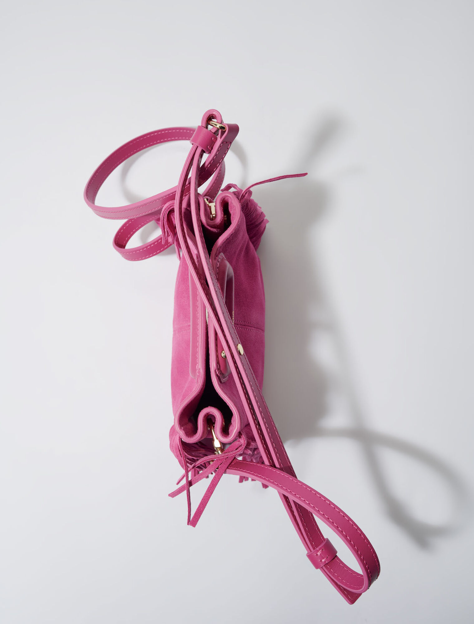 M mini bag in suede leather