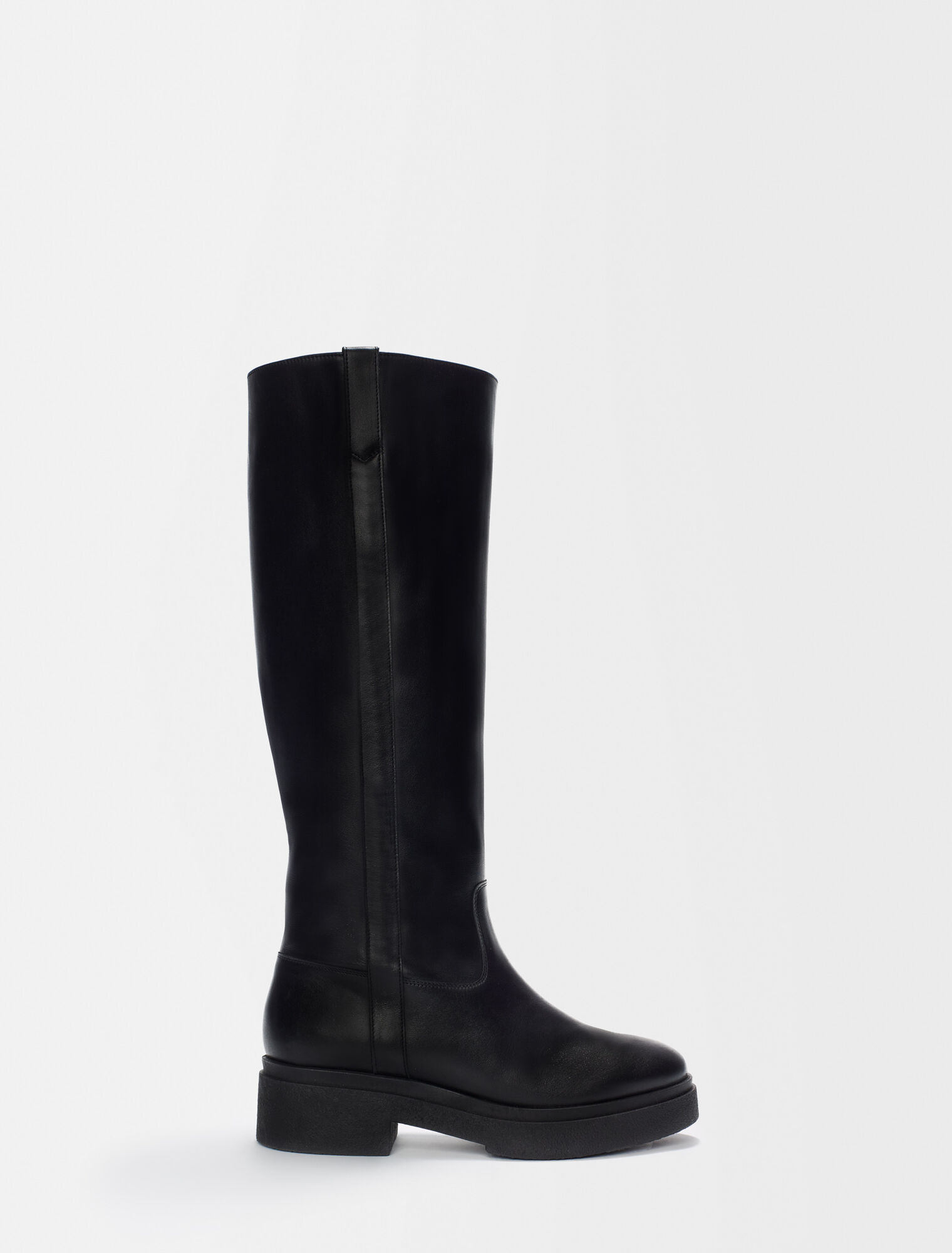 Smooth leather boots