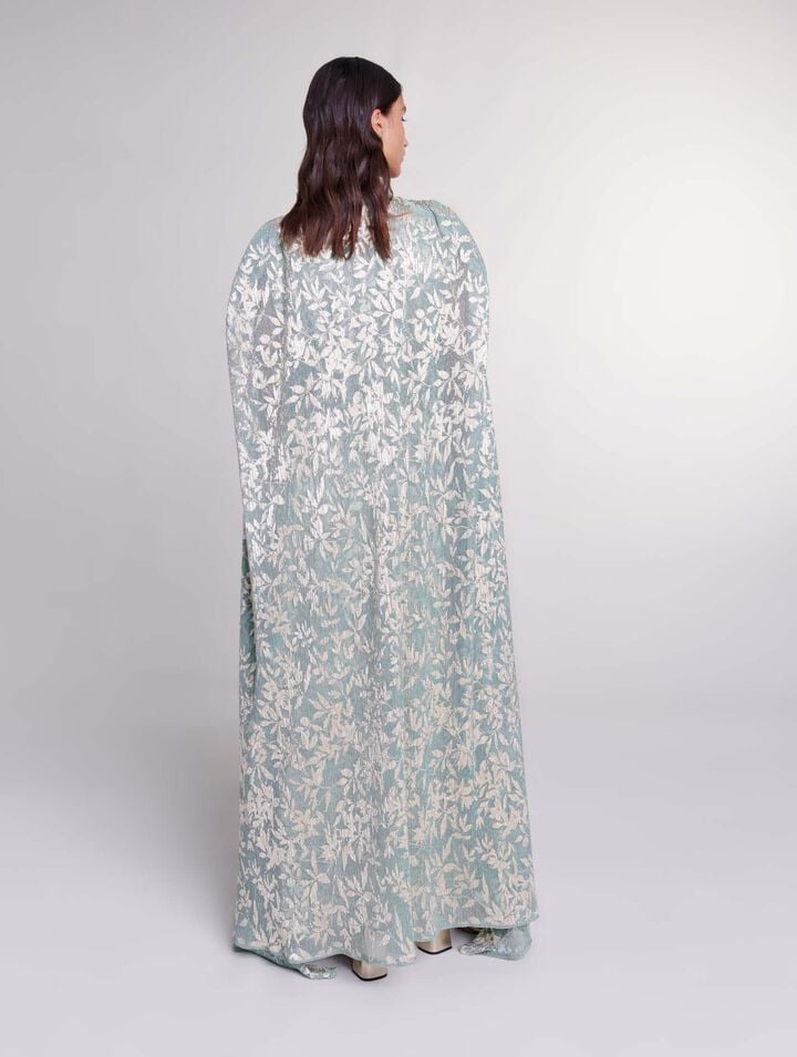 Maxi dress with cape