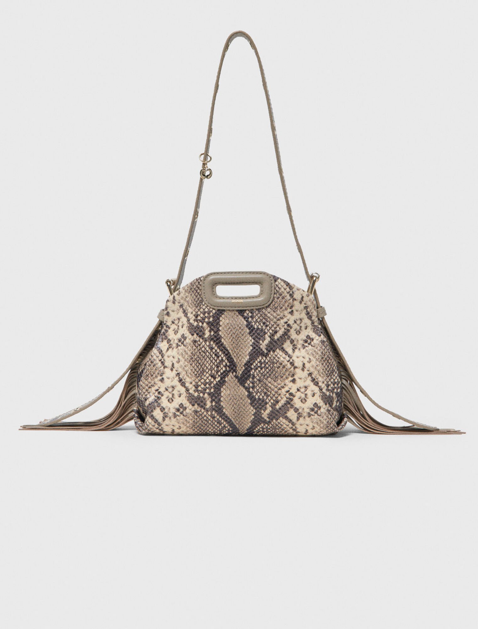 Python-embossed Miss M mini bag