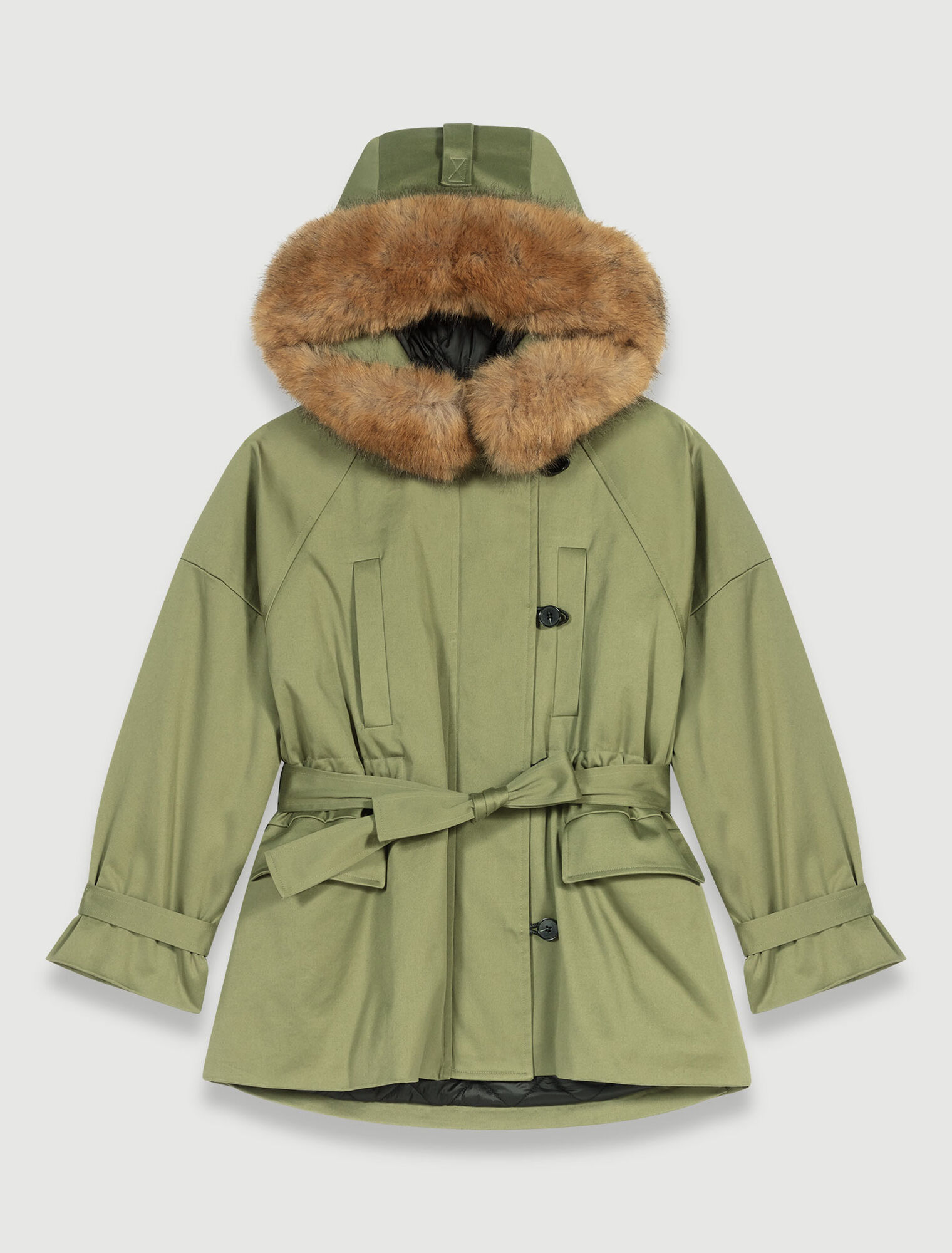 Short hooded parka