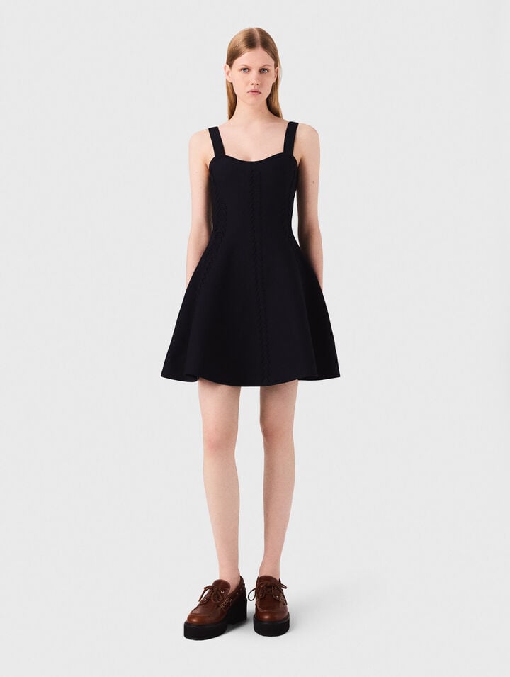 Short knitted babydoll dress 