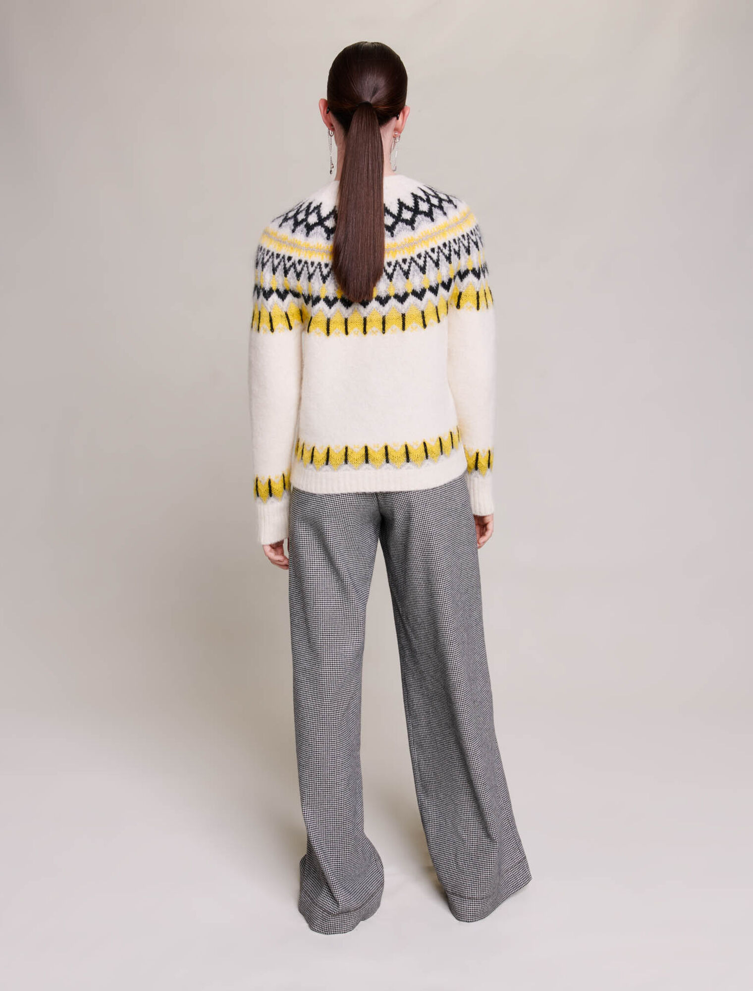 Jacquard wool jumper