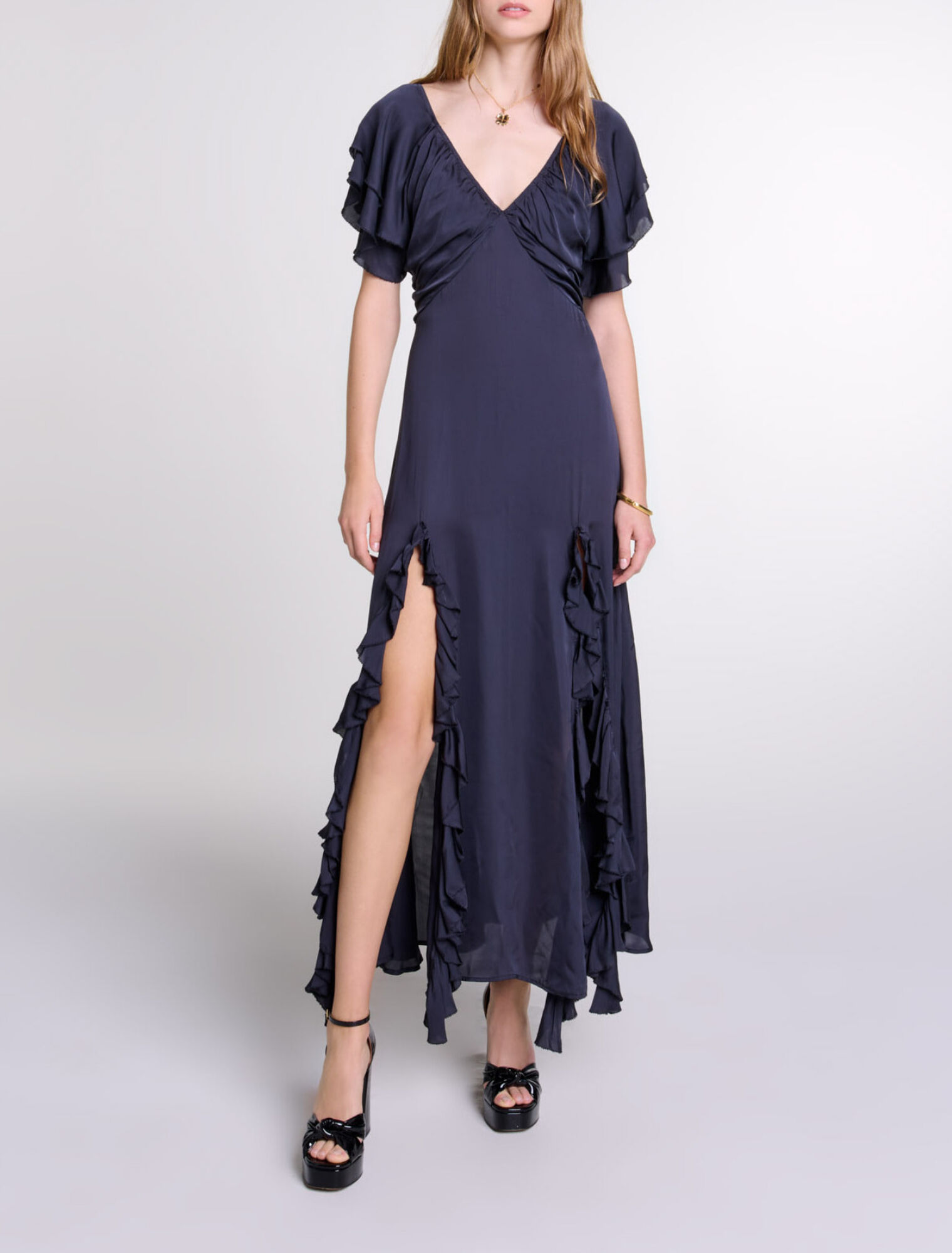 Open-back maxi dress