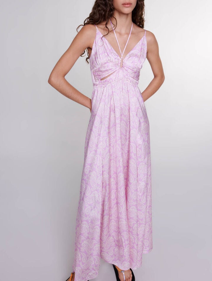 Openwork patterned maxi dress