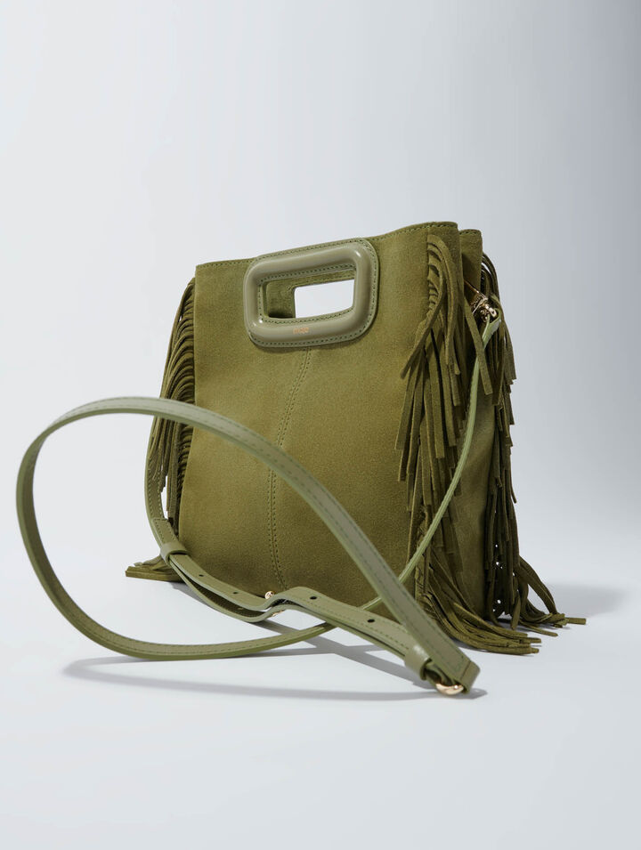 M bag in suede leather