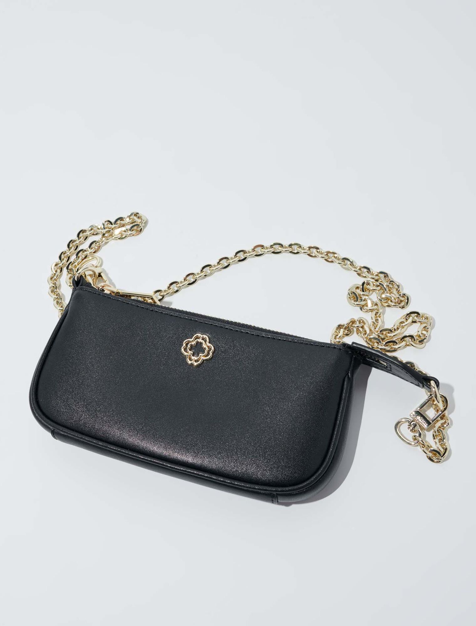 Small leather clutch bag