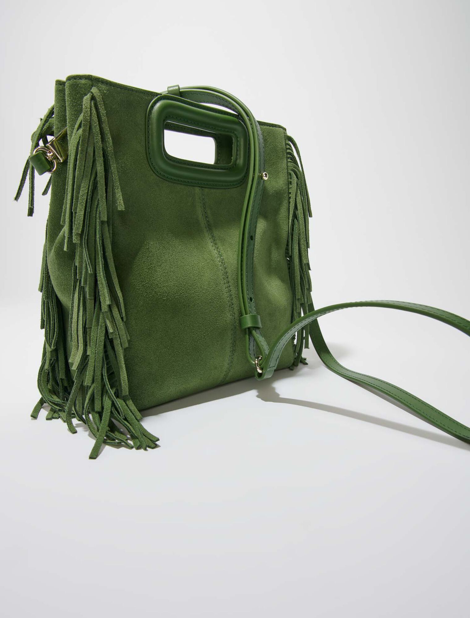 M bag in suede leather