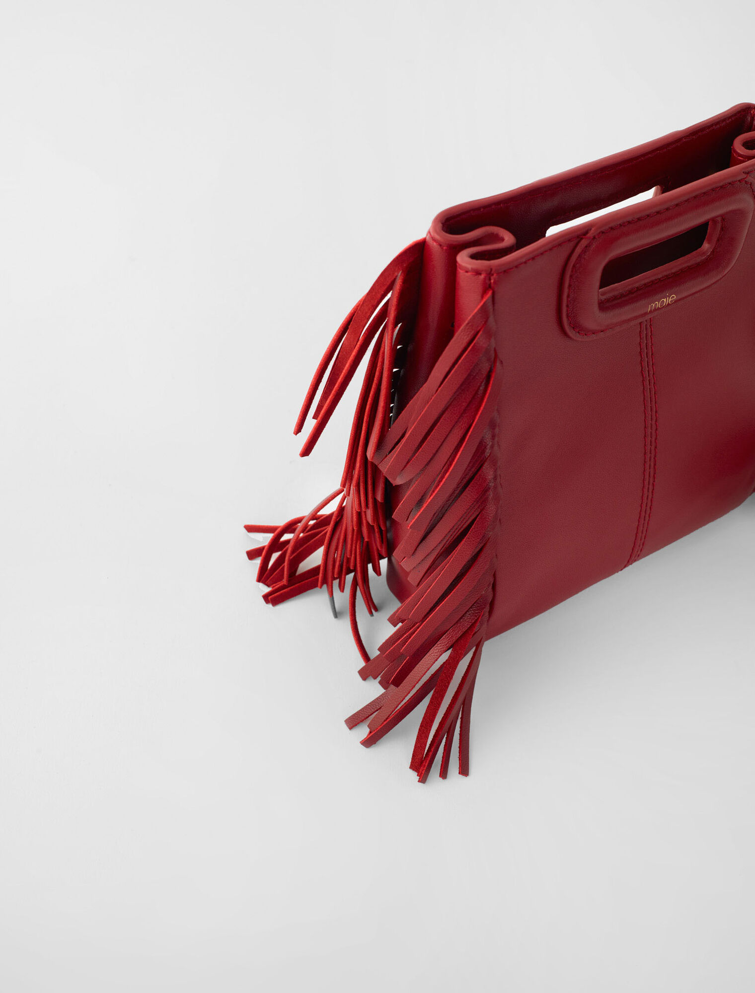 Leather bag with chain strap
